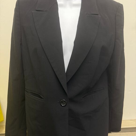 Victoria's Secret Fitted SZ 6 Blazer Black White Body By Victoria Jacket Work - Picture 6 of 10